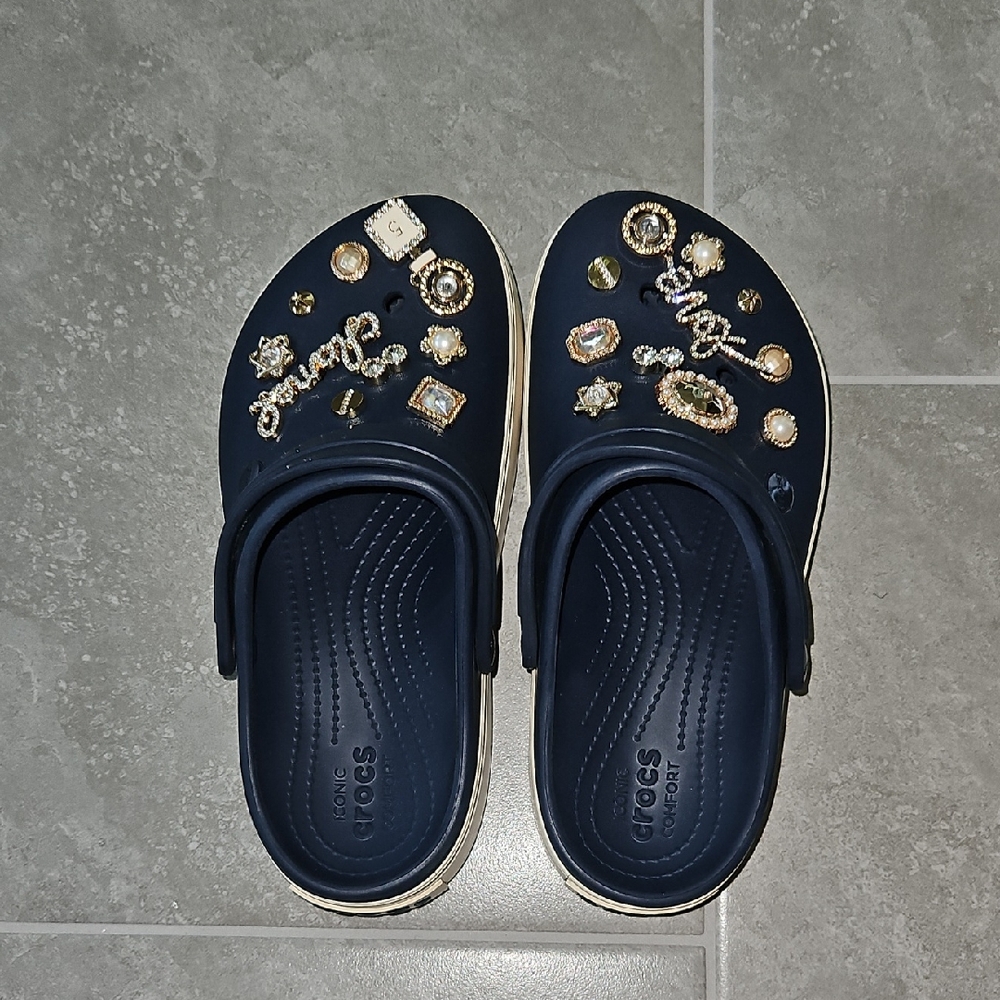 CROCS Blue Sandals with Perforated Design